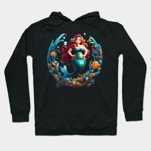 Plus Size Cute Mermaid Circle Hoodie